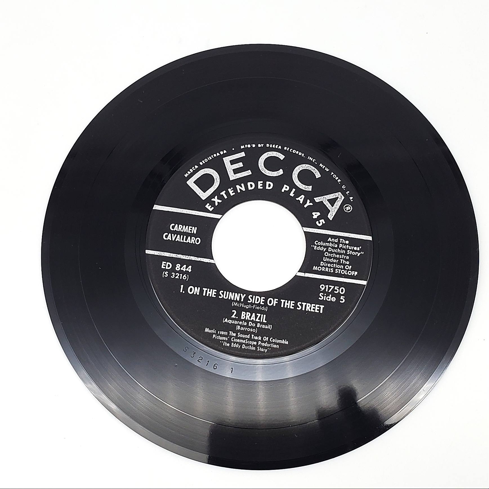Carmen Cavallaro The Eddy Duchin Story 3x EP Record Decca 1956 ED 844