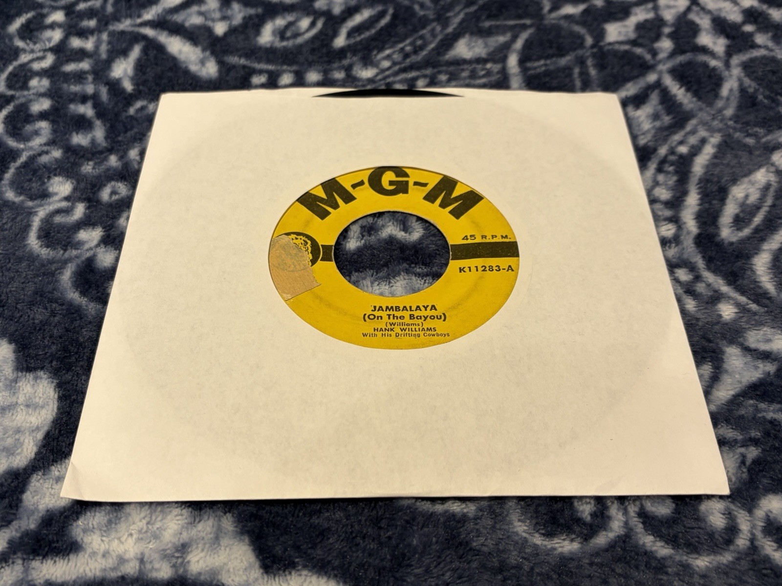 Hank Williams – Jambalaya (On The Bayou) / Window Shopping 1952 MGM Country 45