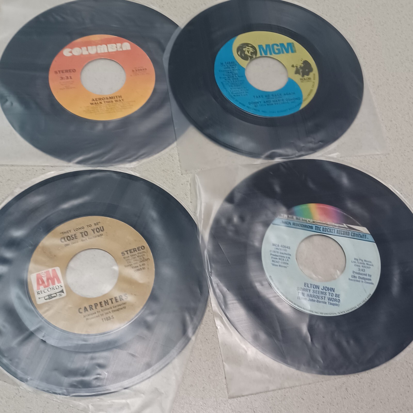 LP Records 45 RPM Singles 1950s 1960s Rock n Roll, Pop, etc Lot of 39 Pre-owned