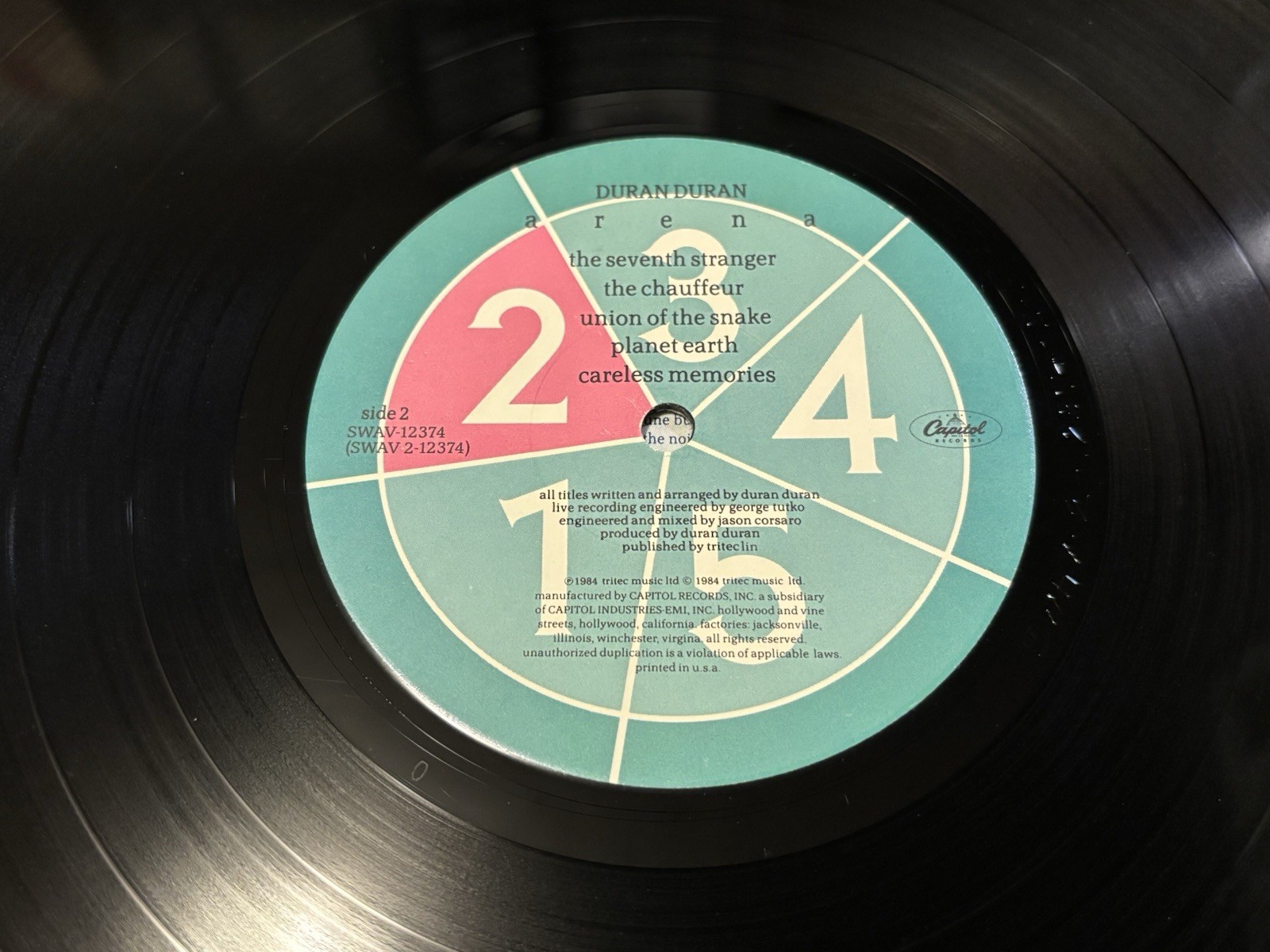 Duran Duran Arena 1984 Capitol Records New Wave Pop Rock 12” Vinyl w/Booklet