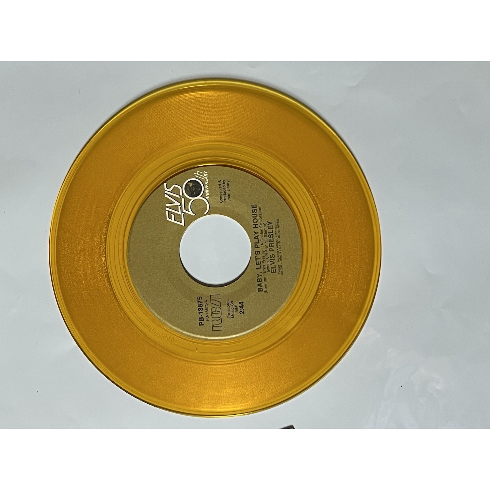 Elvis Presley – Baby, Let’s Play House/Hound Dog 50th Ann 7″ 45 Yellow 4 pc