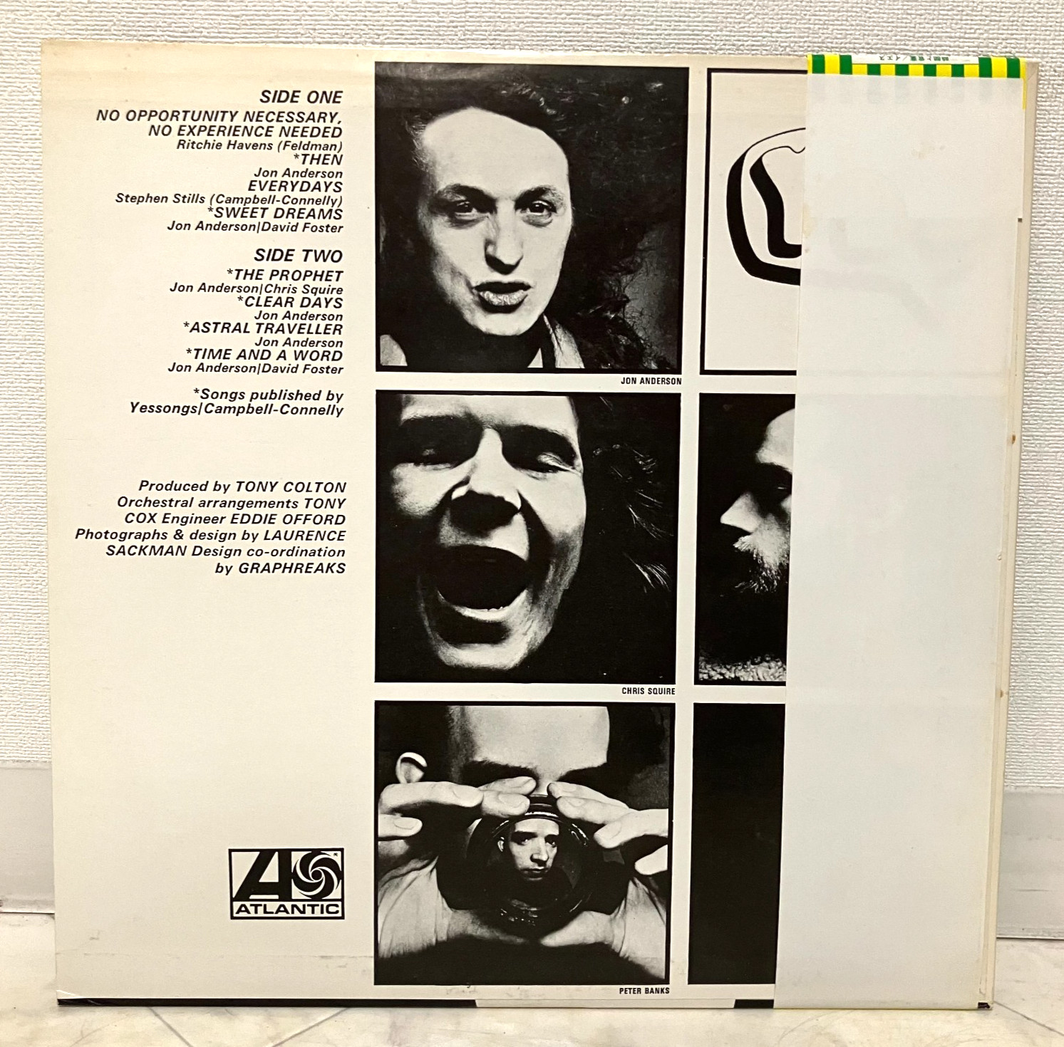 YES / TIME AND A WORD JAPAN ISSUE LP W/OBI, INSERT