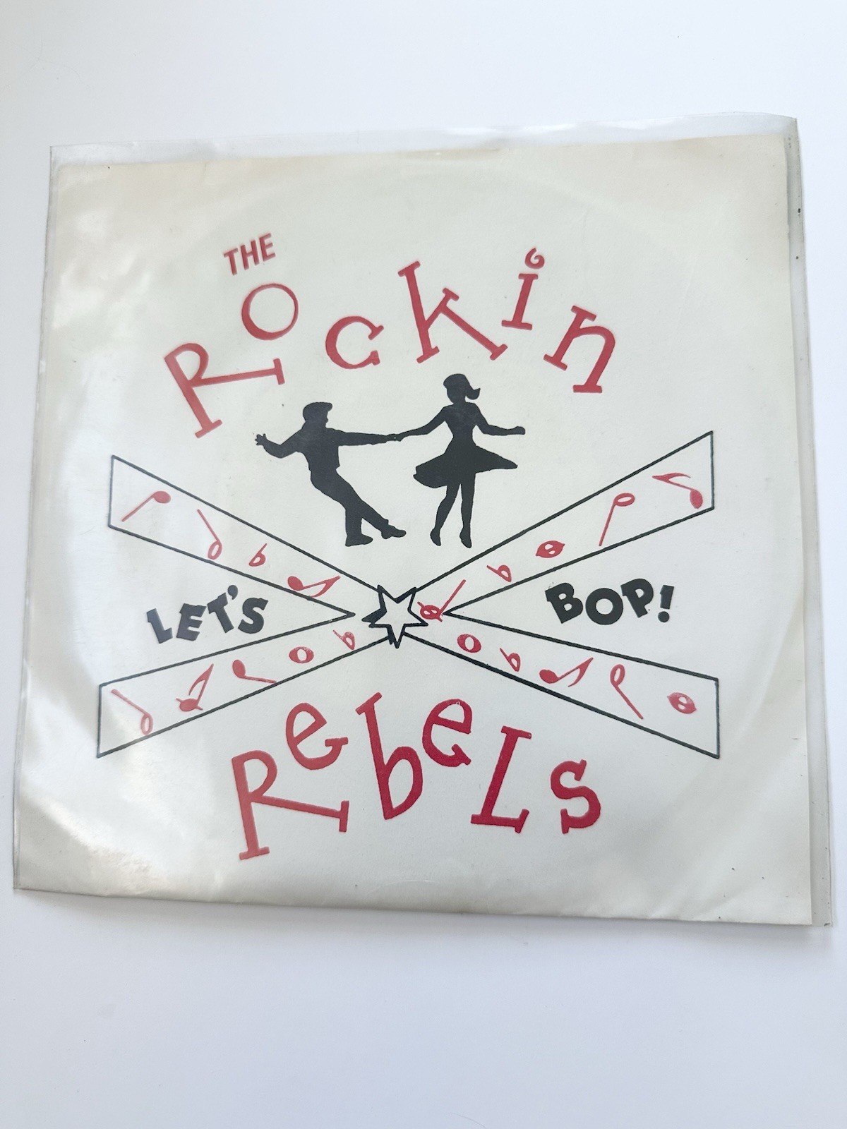 Rockin’ Rebels Let’s Bop! EDGE WARP Skips 1981 45 RPM Rare Rockabilly Record