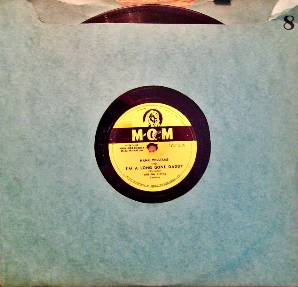 THREE VINTAGE HANK WILLIAMS 78 RPM RECORDS-CANADIAN PRESSINGS