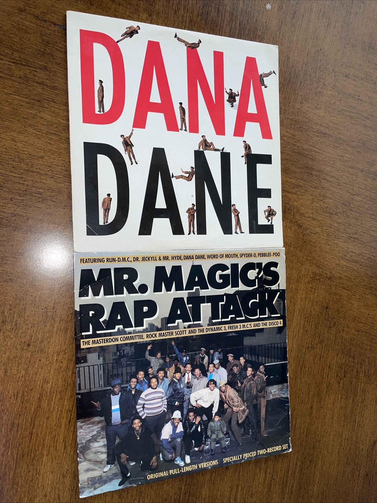 vtg vinyl rare rap hip-hop 3 LP lot Rap Attack (1985) w/ Run DMC Dana Dane 1987