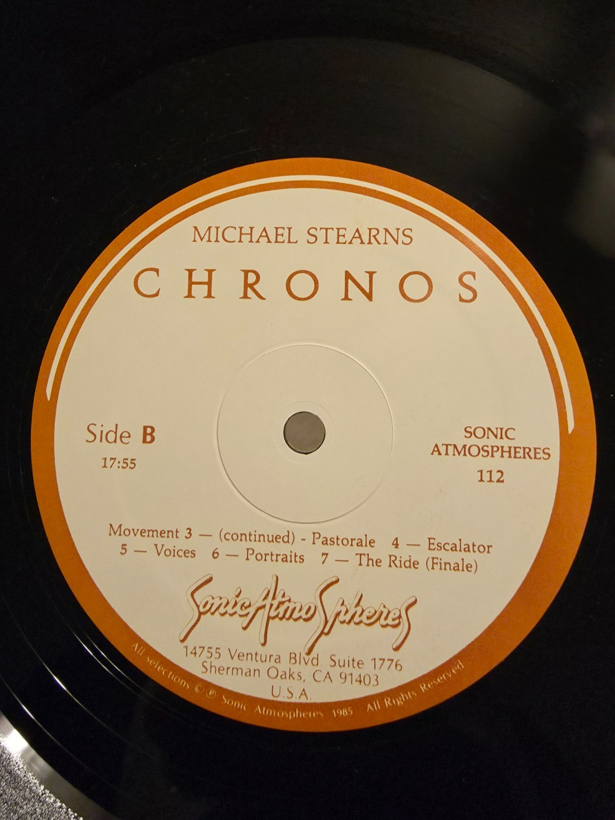 Michael Stearns – Chronos (Original Soundtrack Recording) EX 1985 ELECTRONIC