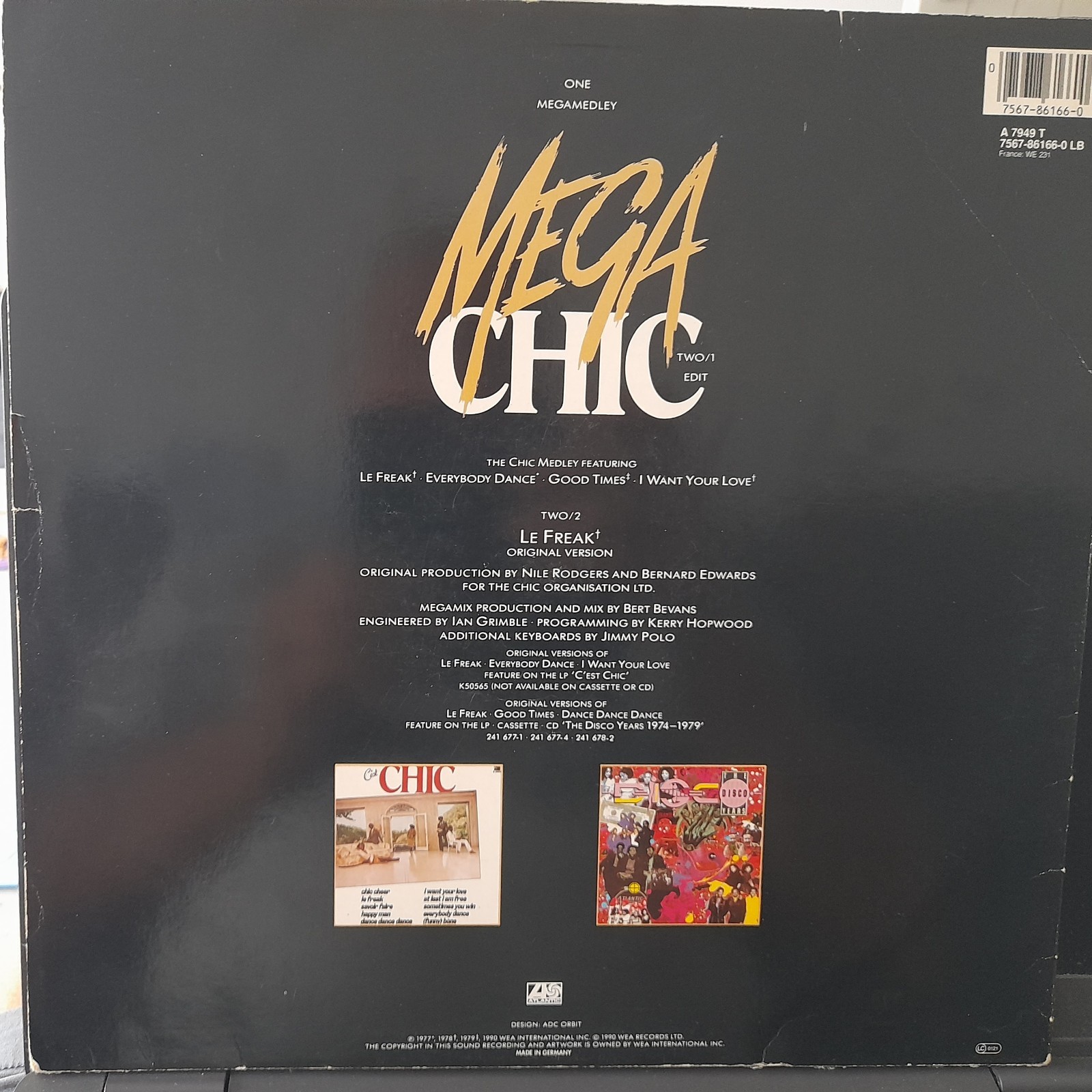 Chic – Megachic Mixes + Le Freak 12″ Single