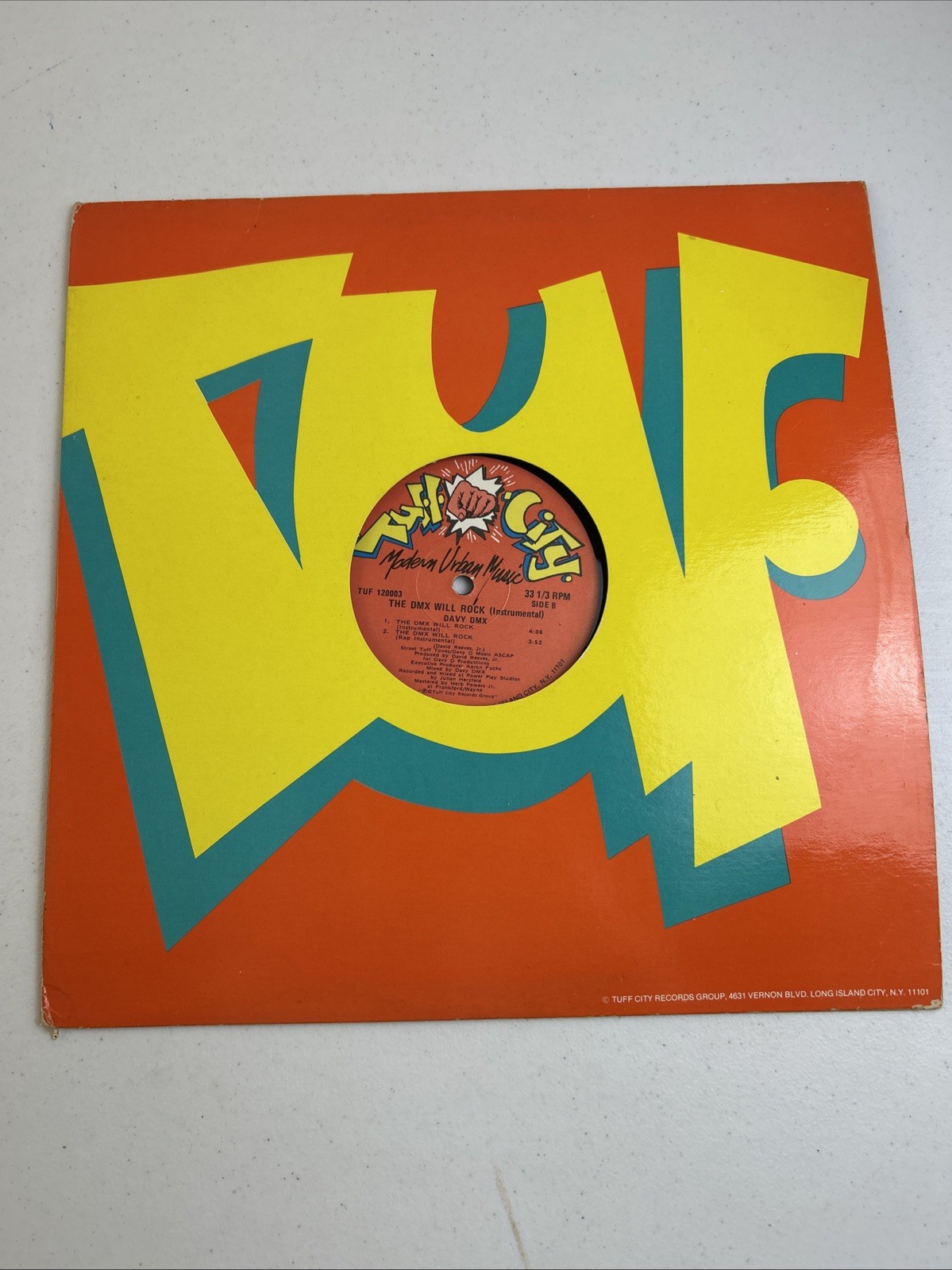 1985 – DAVY DMX – THE DMX WILL ROCK – TUFF CITY RECORDS ORIGINAL PRESSING Vinyl