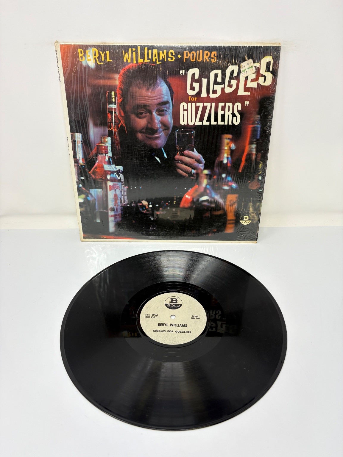Beryl Williams – Giggles for Guzzlers LP Record 1960 Comedy Bolo Spoken Word 33