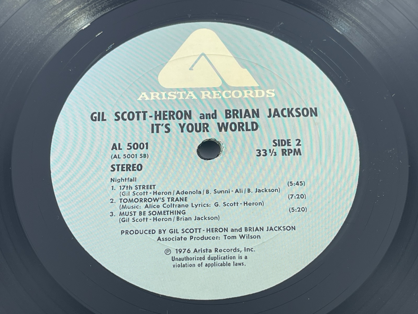 Used Gil Scott-Heron and Brian Jackson “It’s Your World” Vinyl LP