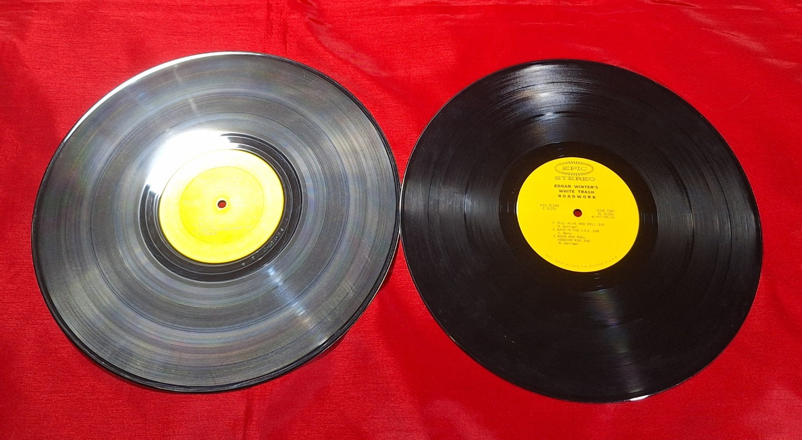 Edgar Winter’s White Trash- Roadwork 1972 Double LP Vinyl KEG31249 PLAYS GREAT