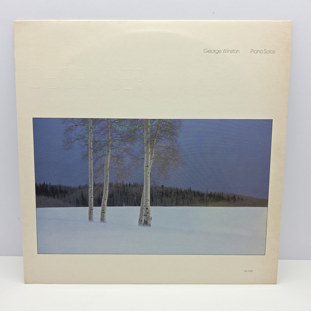 George Winston – December LP WIndham Hill 1982 Pressing w/ Inner Christmas VG+