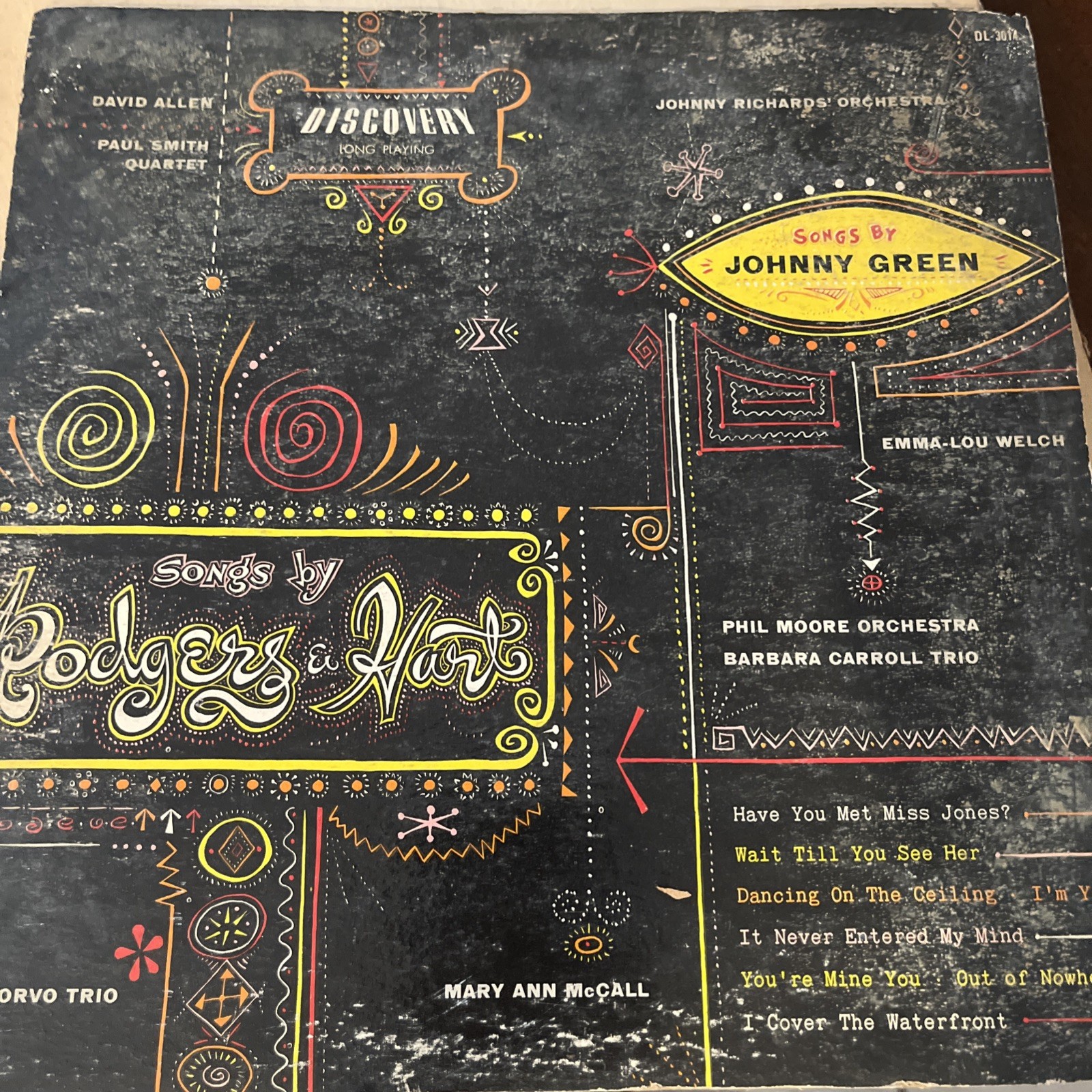 Songs Of Rodgers & Hart/johnny Green DL 3014