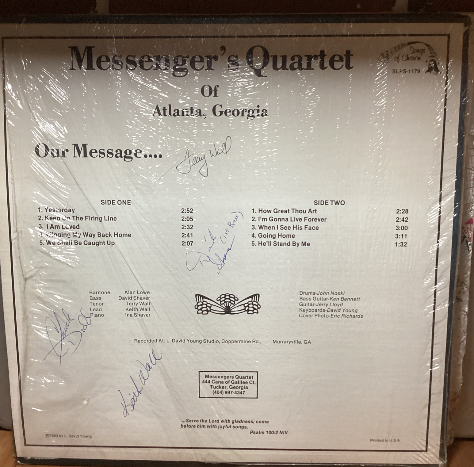Our Message… by Messenger’s Quartet of Atlanta, Georgia LP (1983) autographed