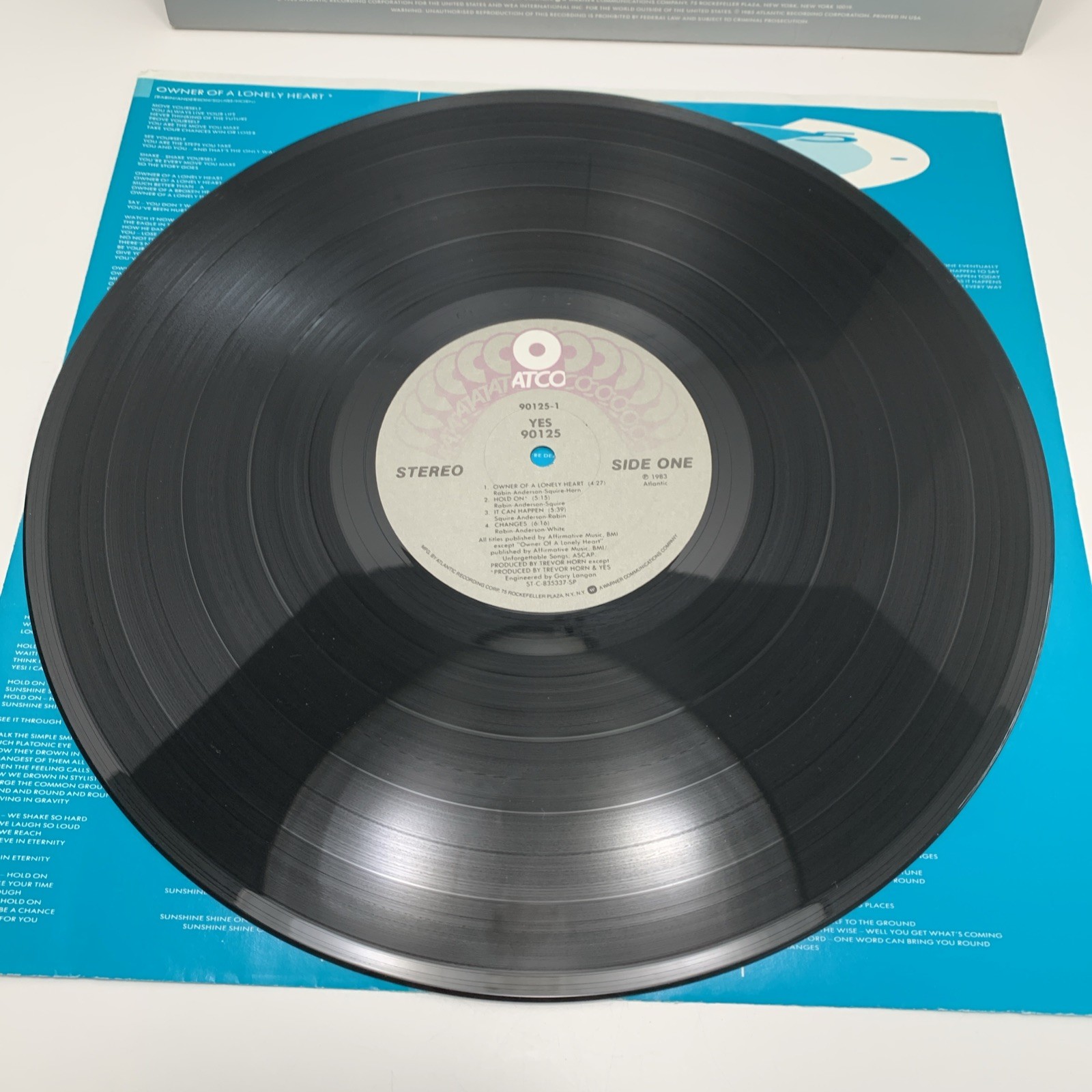 YES 90125 ~ 1983 1st Press ~ MASTERDISK RL DEADWAX ~ Play Tested- Clean