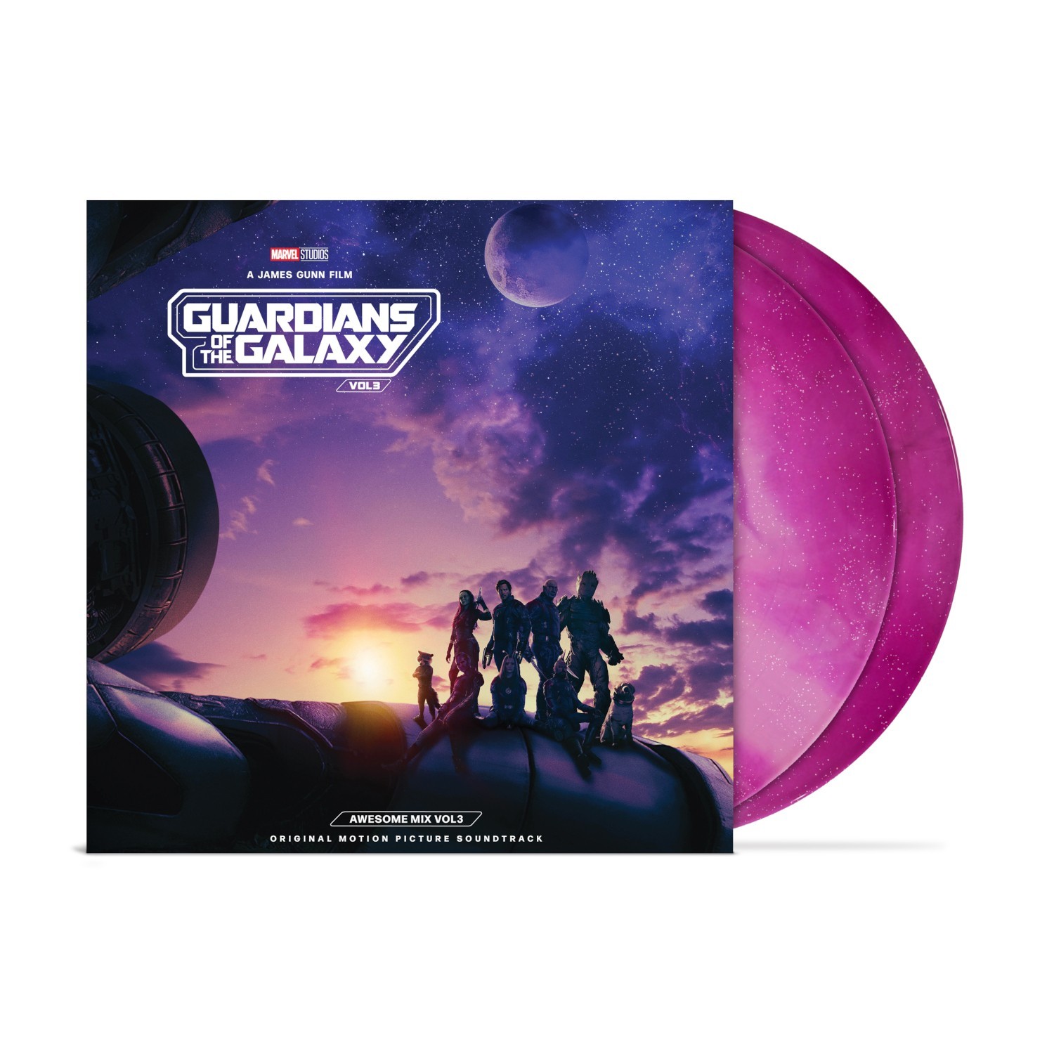 Guardians of the Galaxy Vol. 3 (New Sealed 2LP Record) – Purple Galaxy Glitter