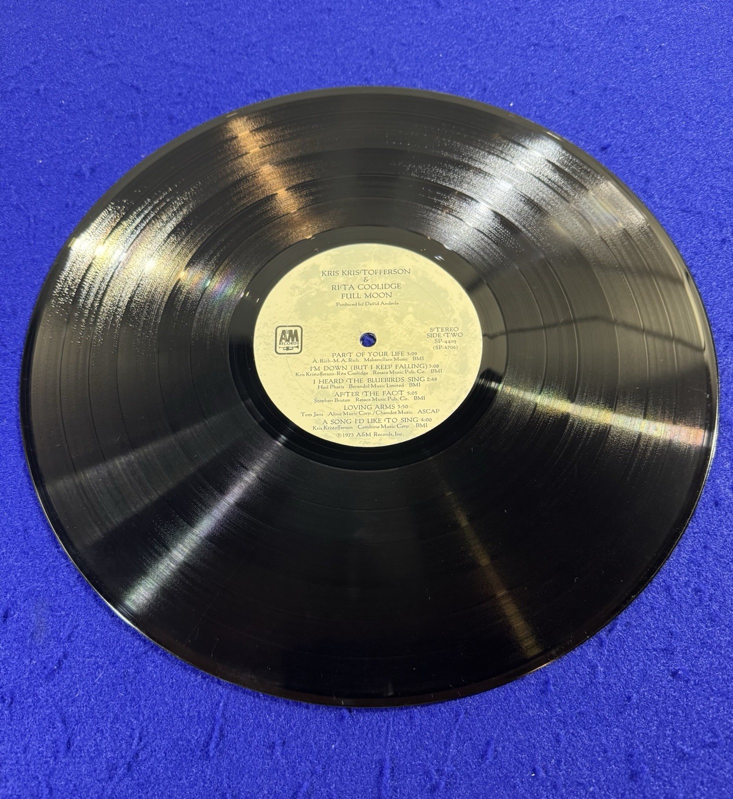 Kris & Rita ‎– Full Moon Vinyl, LP 1973 A&M Records ‎– SP-4403 VG+