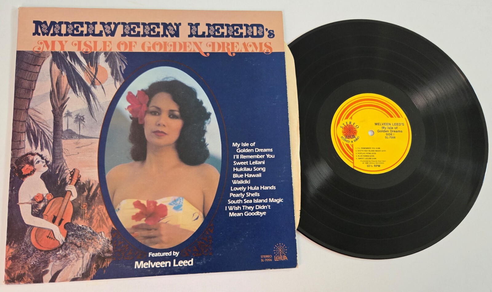 MELVEEN LEED My Isle Of Golden Dreams LP Vinyl Hawaii Album 1986