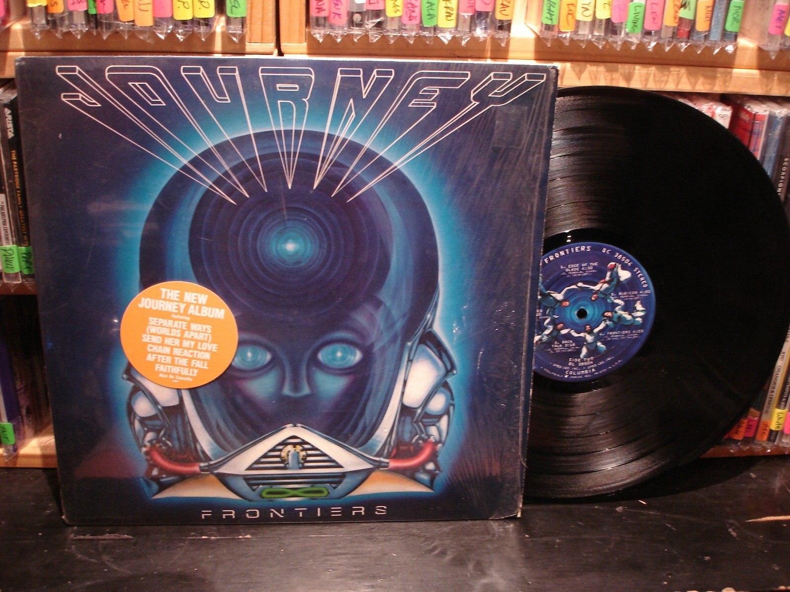 Journey ‎– Frontiers Vintage LP w/ HYPE STICKER **Columbia – QC 38504