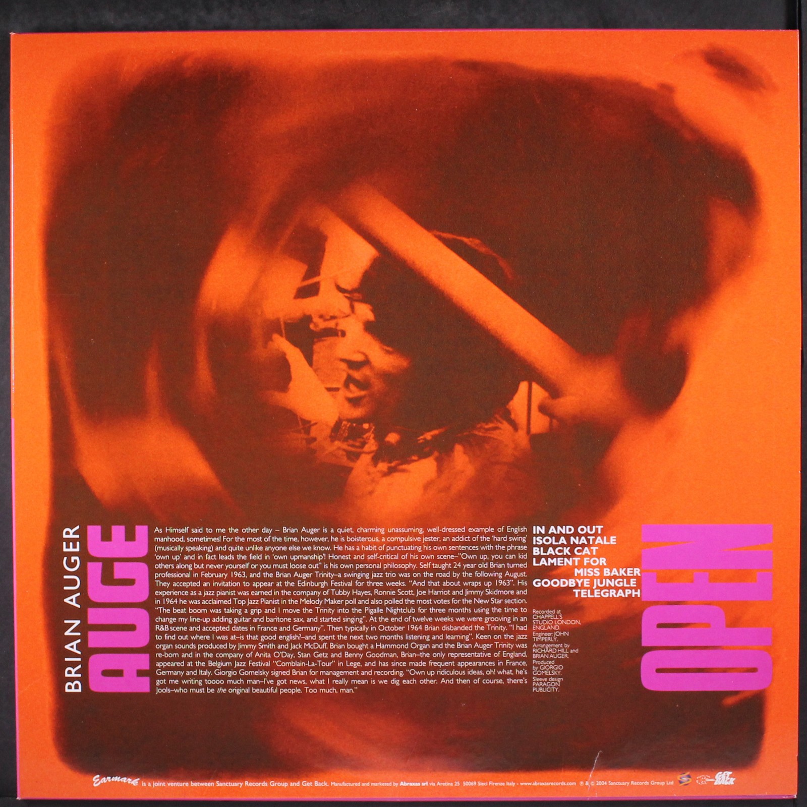 JULIE DRISCOLL & BRIAN AUGER: open Earmark 12″ 2x LP 33 RPM Italy
