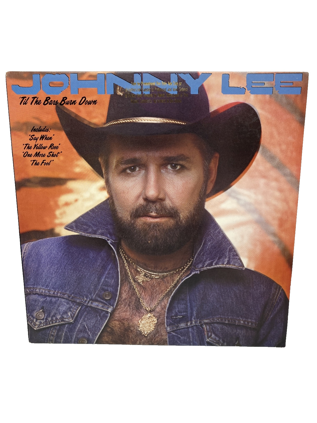 Johnny Lee ‘Til The Bars Burn Down 1983 Vinyl LP Warner Bros Records Promo