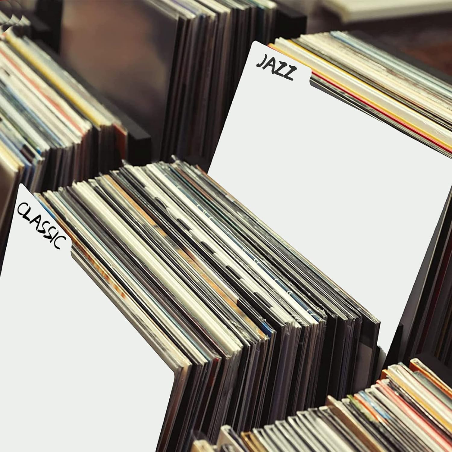 12 Inches LP Divider with Alphabet Labels, 12″ 33 RPM Record Divider, Vinyl Reco