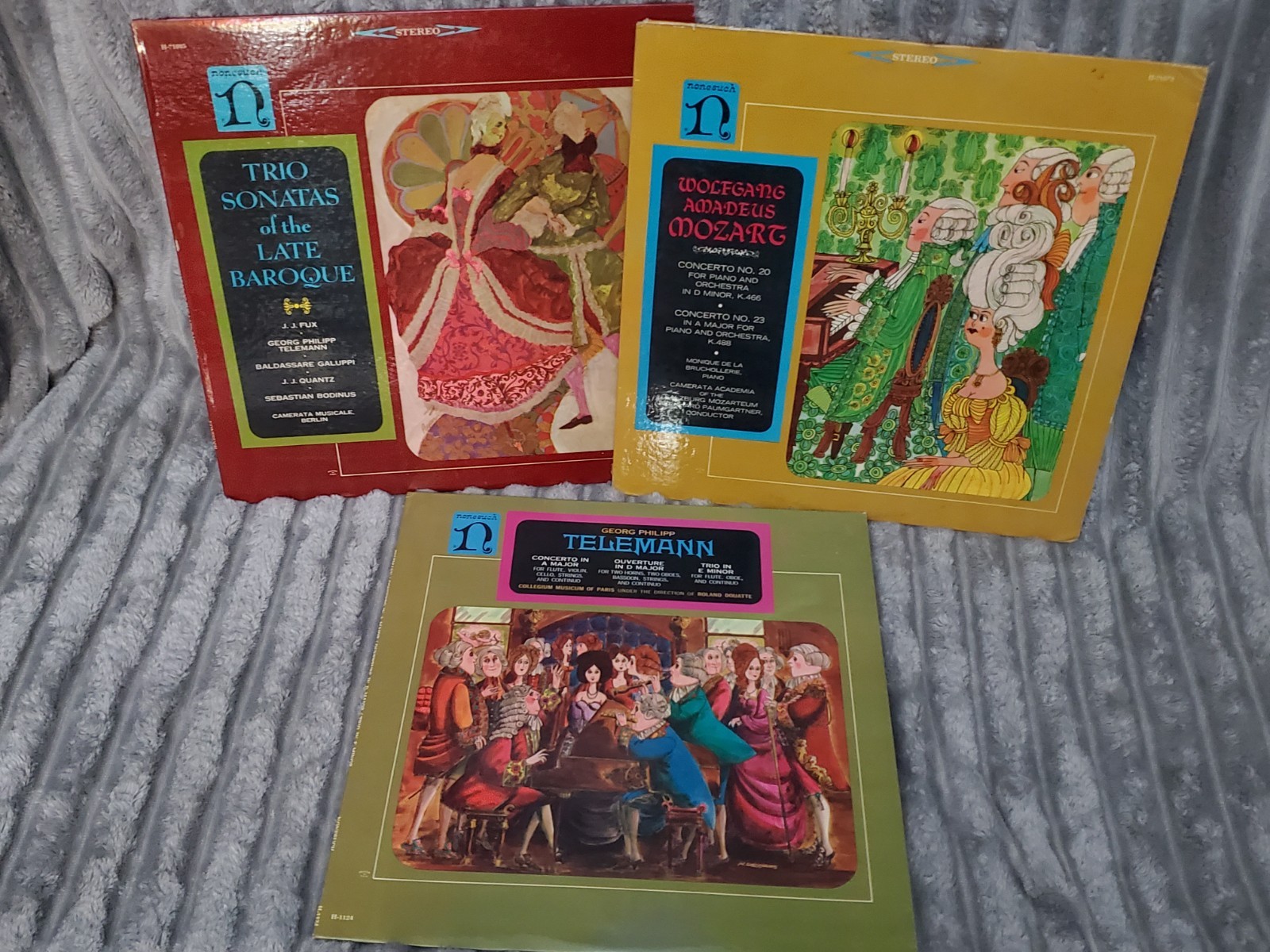 Mixed Lot of Nonesuch Records Teleman, Late Baroque, Mozart Vinyl Records