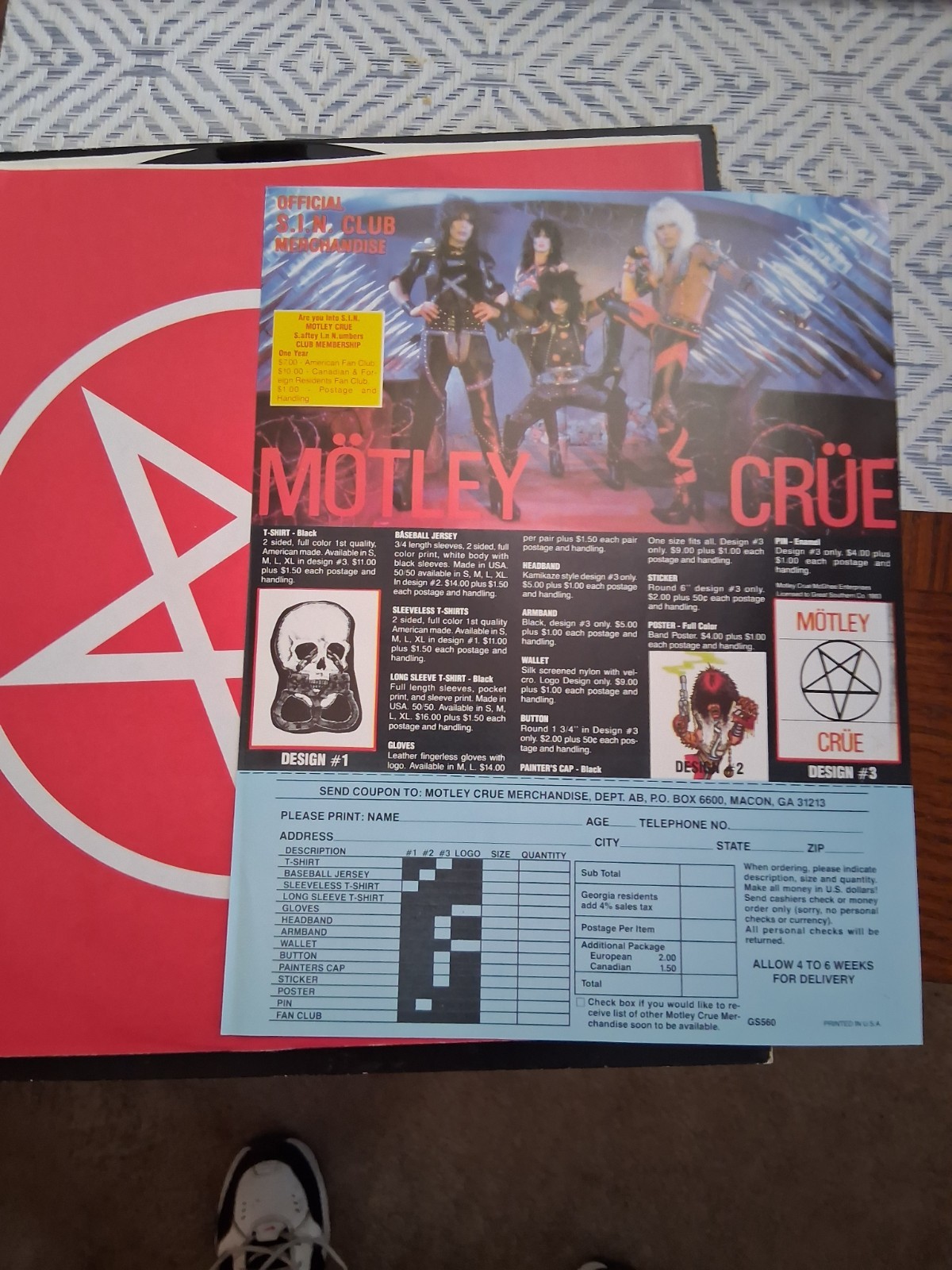 Mötley Crüe Shout at the Devil Elektra Vinyl LP Original Inner Sleeve