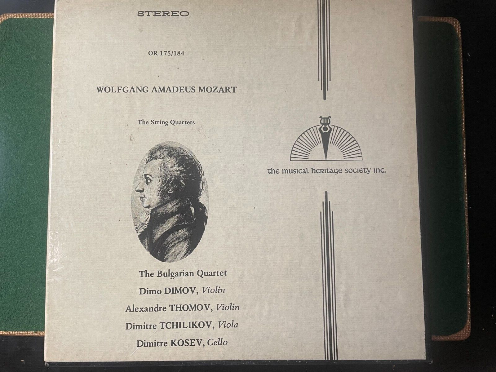 THE BULGARIAN QUARTET – MOZART: STRING QUARTETS MHS OR 175/184 STEREO VG+