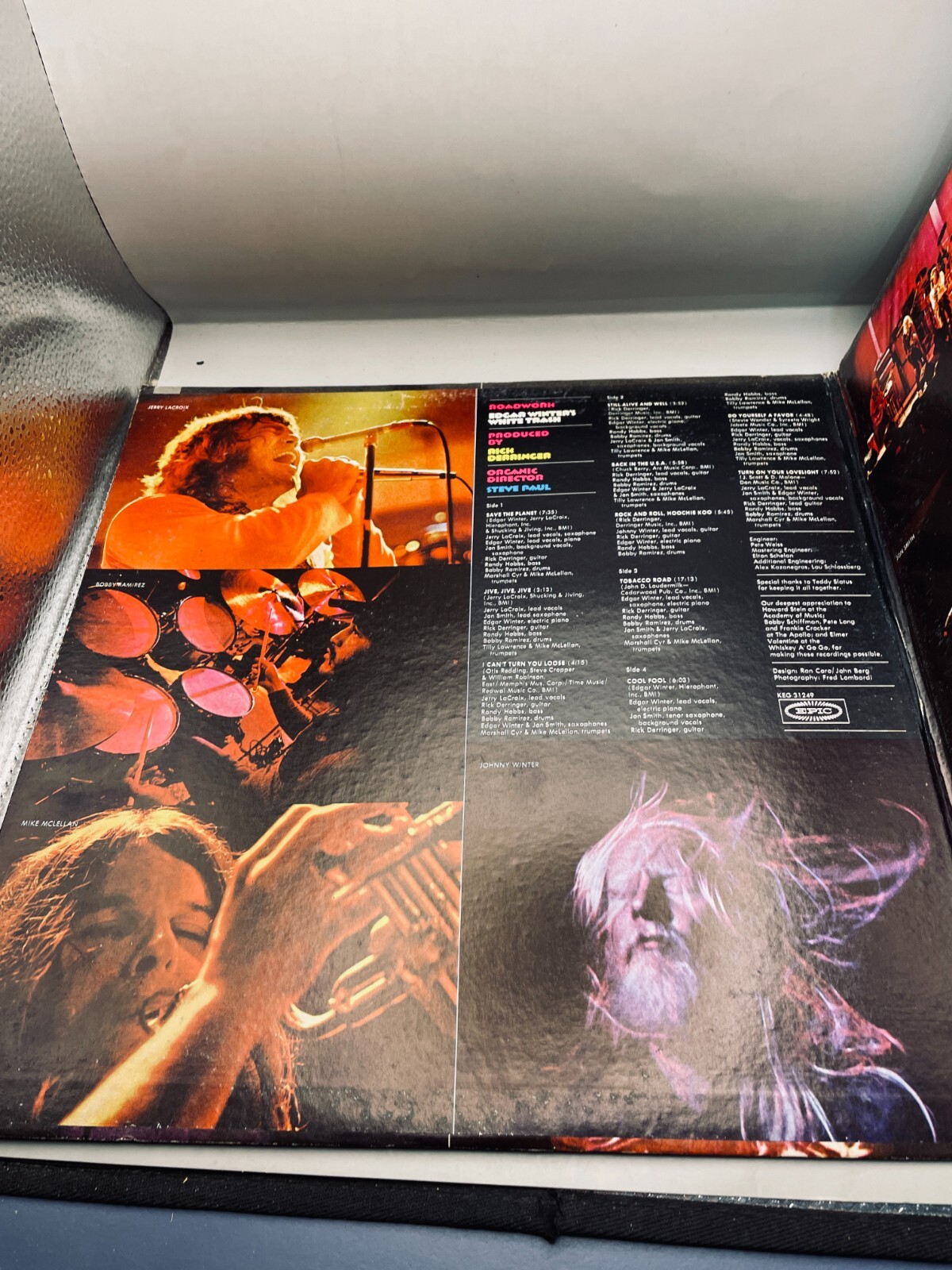 EDGAR WINTER’S White Trash “Roadwork” LP Epic KEG 31249 G+ GA22