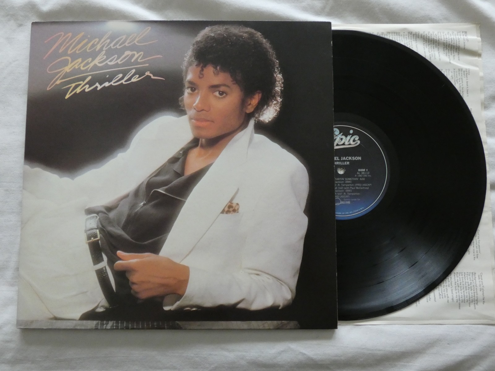 1982 MICHEAL JACKSON “THRILLER” EPIC QE 38112 GATEFOLD POP EX
