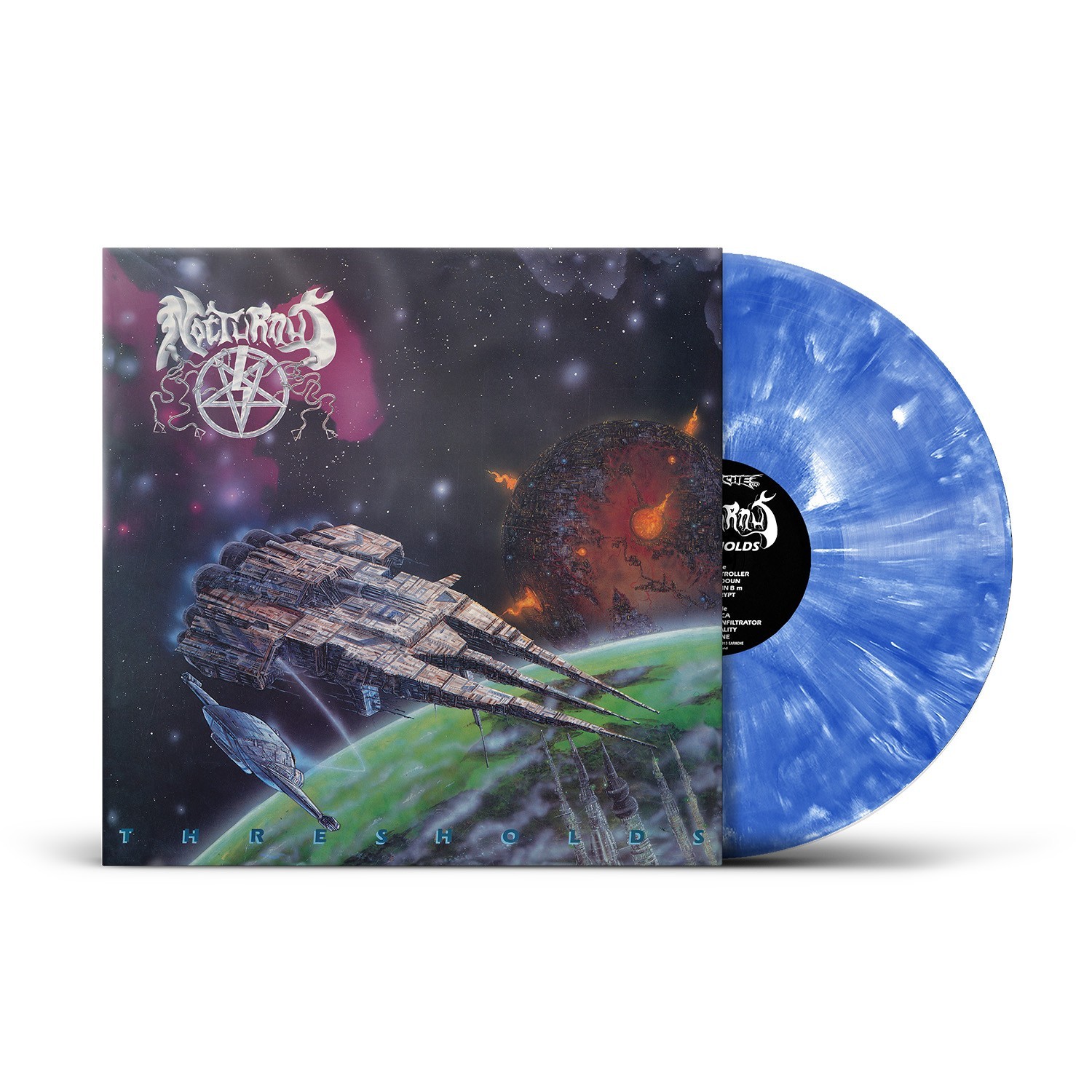 Nocturnus ‘Thresholds’ FDR Blue / White Marble Vinyl – NEW