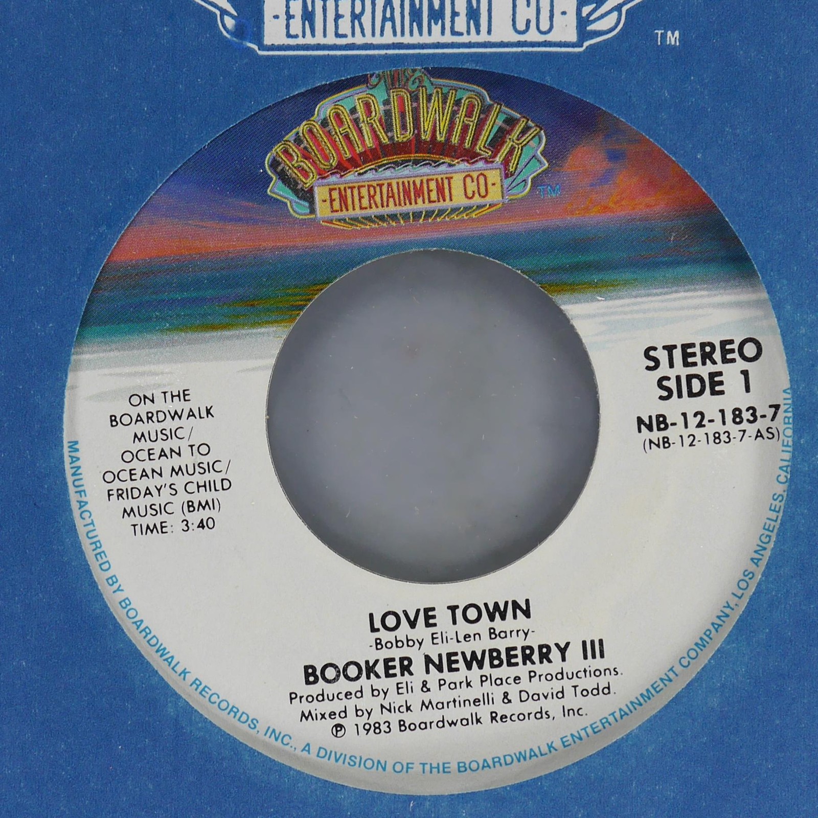 BOOKER NEWBERRY Love Town / Doin What Comes Naturally BOARDWALK NB 12-183-7 NM