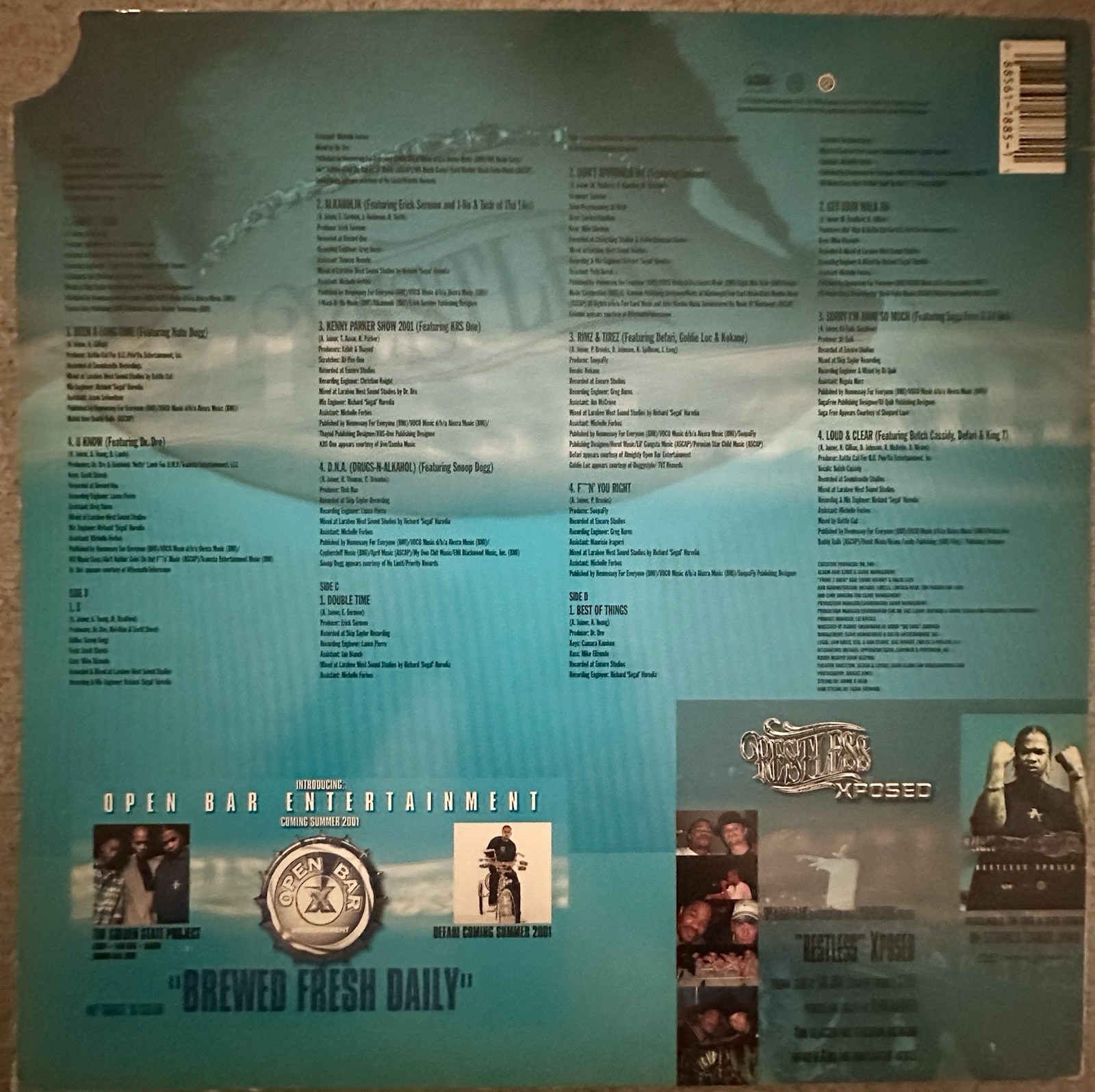 Xzibit – Restless 2LP Vinyl Record 2000 Ex./Ex. Dre Eminem KRS Snoop Nate Dogg