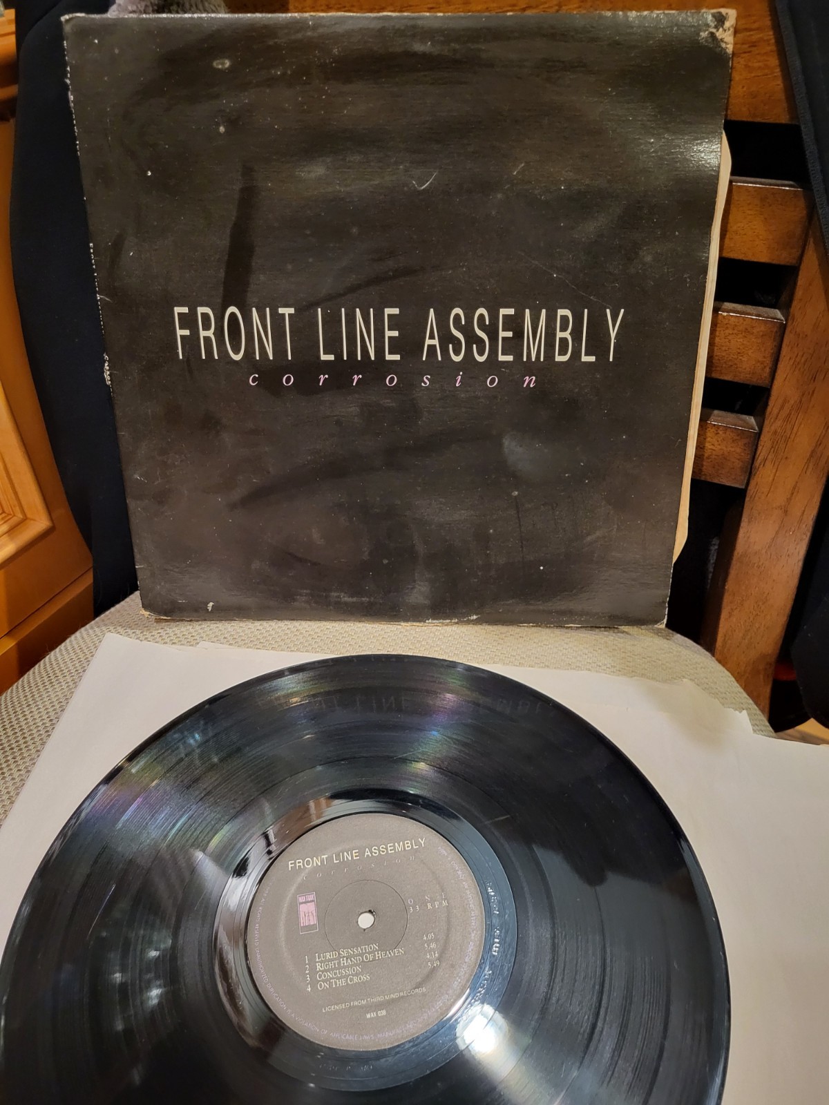 Front Line Assembly Corrosion LP Wax Trax WAX 038 NM Vinyl VG Cover 1988