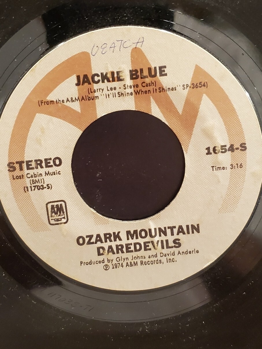 OZARK MOUNTAIN DAREDEVILS 7″ 45 RPM “Jackie Blue” & “Better Days” VG condition