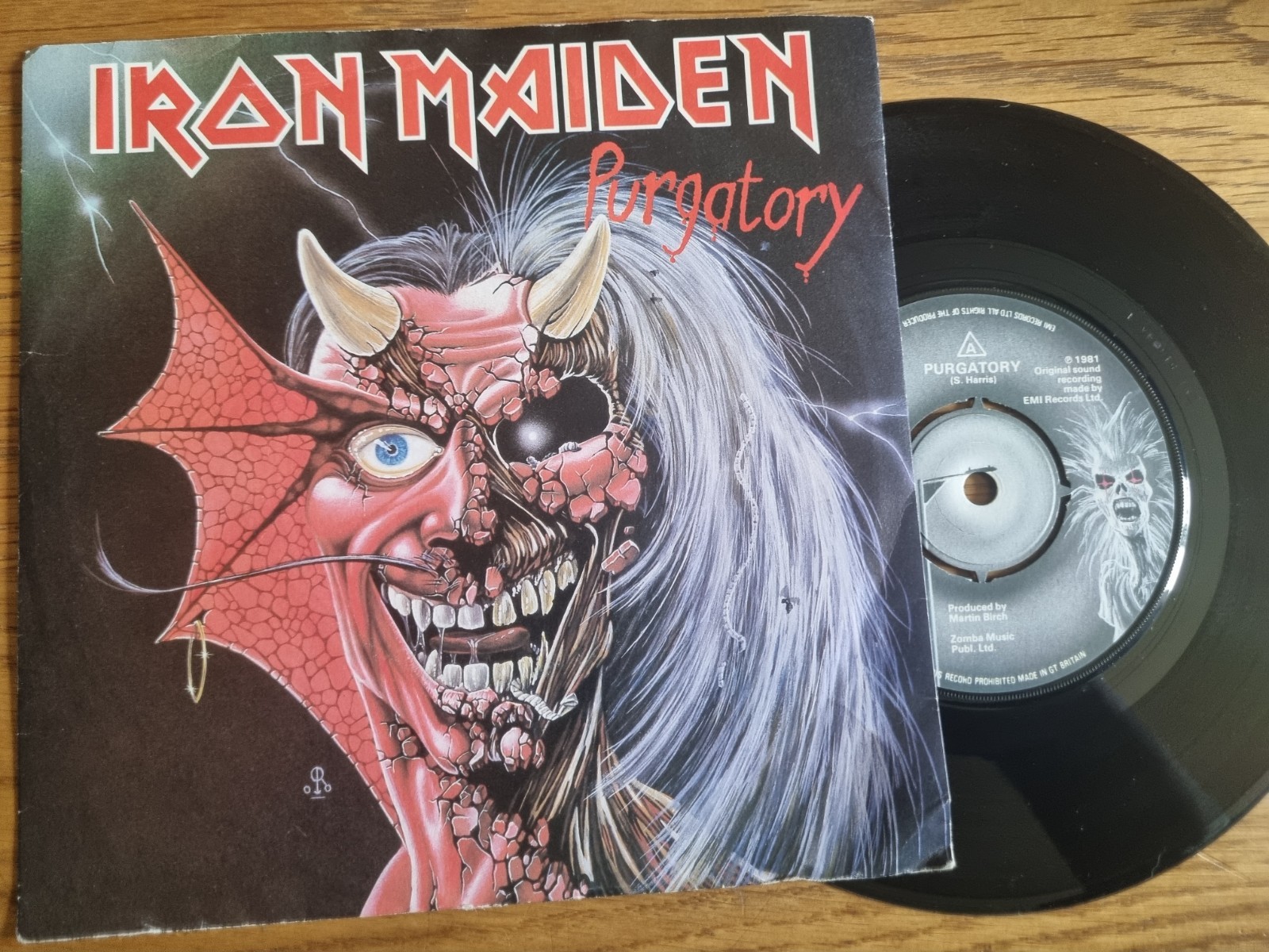 Iron Maiden – Purgatory 1981 7” EMI – EMI 5184 NWOBHM Metal Rock