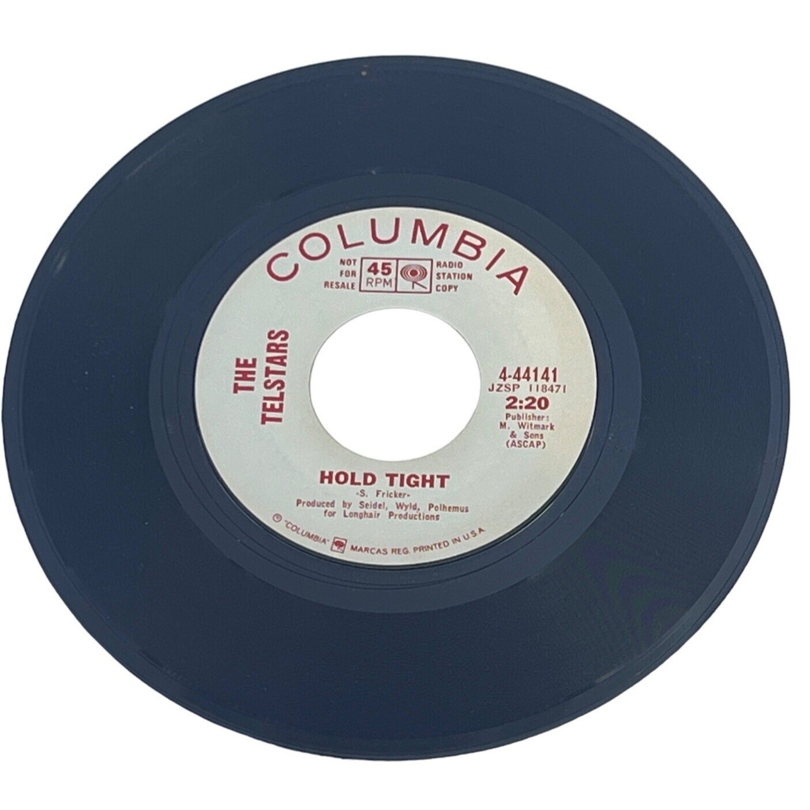 Telstars Hold Tight / Keep On Running PROMO 45 Columbia 4-44141 Mod Garage