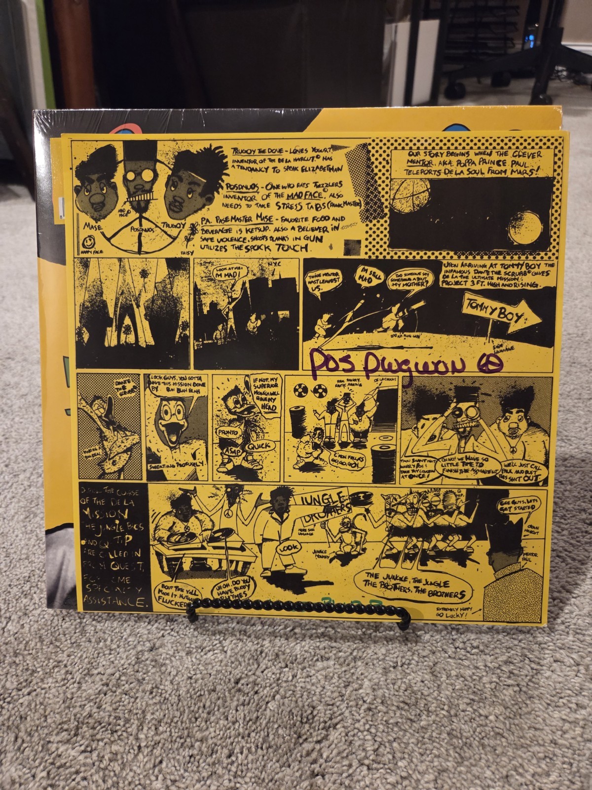 RARE- Del La Soul- 3 Feet High and Rising 2LP w/ Signed Comic Insert 180 gram