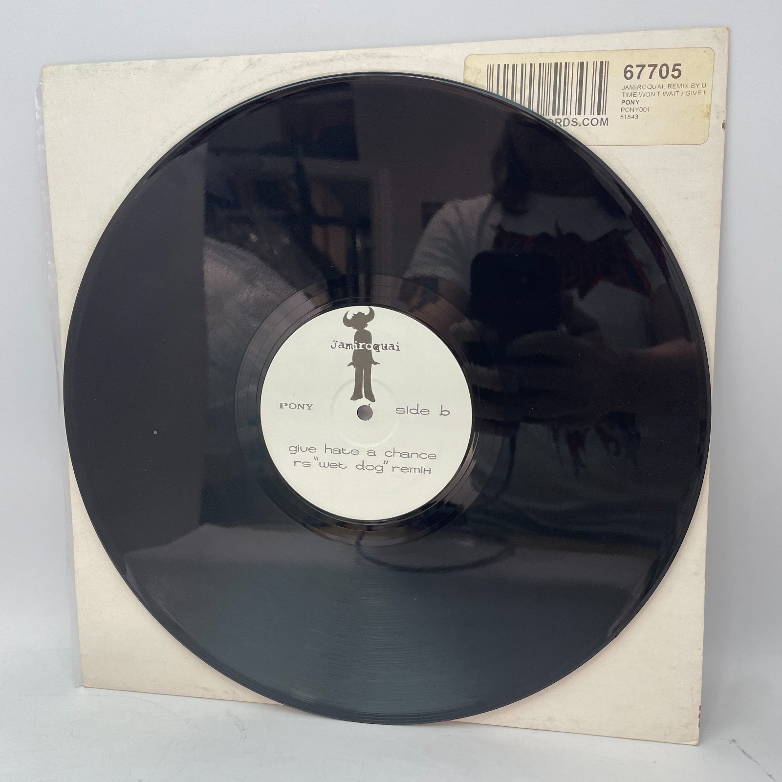 Jamiroquai ‎Time Won’t Wait/Give Hate A Chance Vinyl 12″ Single US 2005 VG+