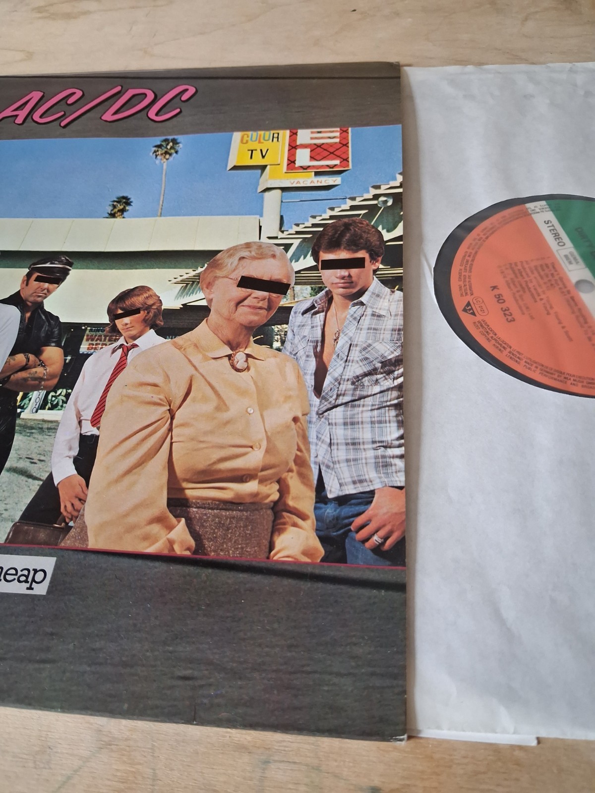 AC/DC Dirty Deeds Done Dirt Cheap Germany Atlantic ATL 50323 with Lyric Sht EX+