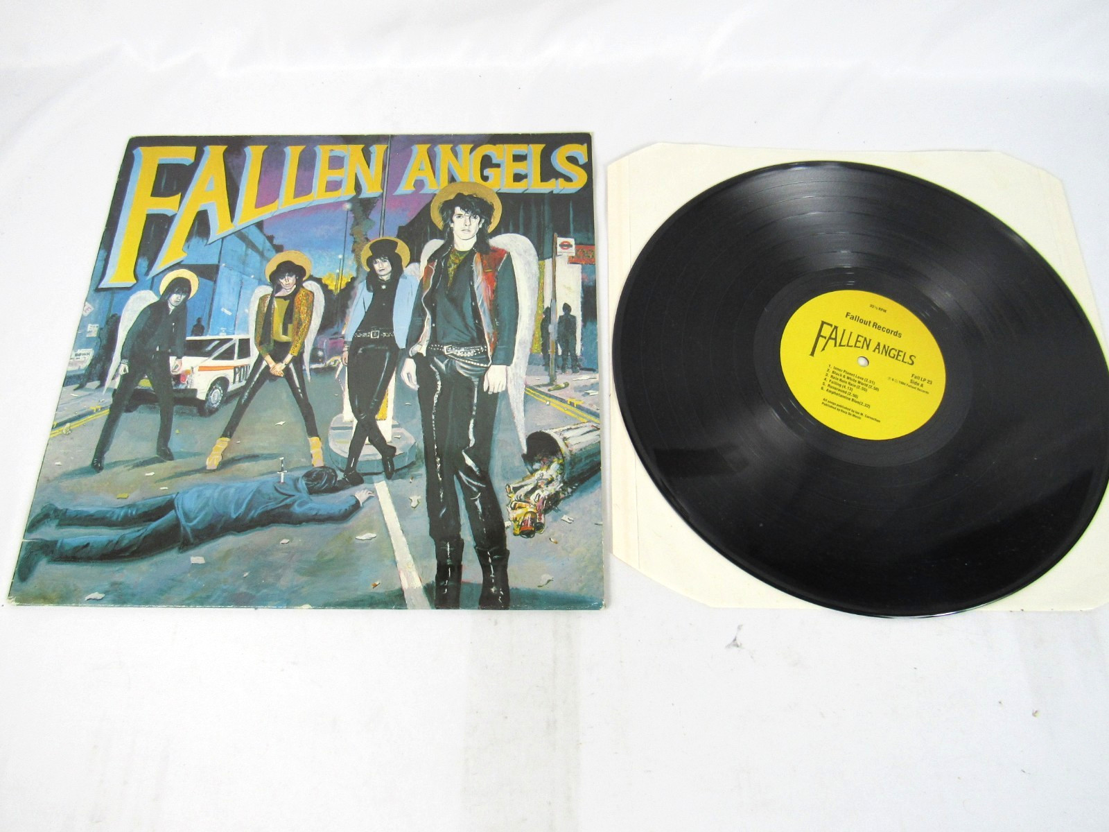 Fallen Angels – Self Titled 1984 12″ Vinyl LP ( FALL LP23 ) Glam Punk Rock