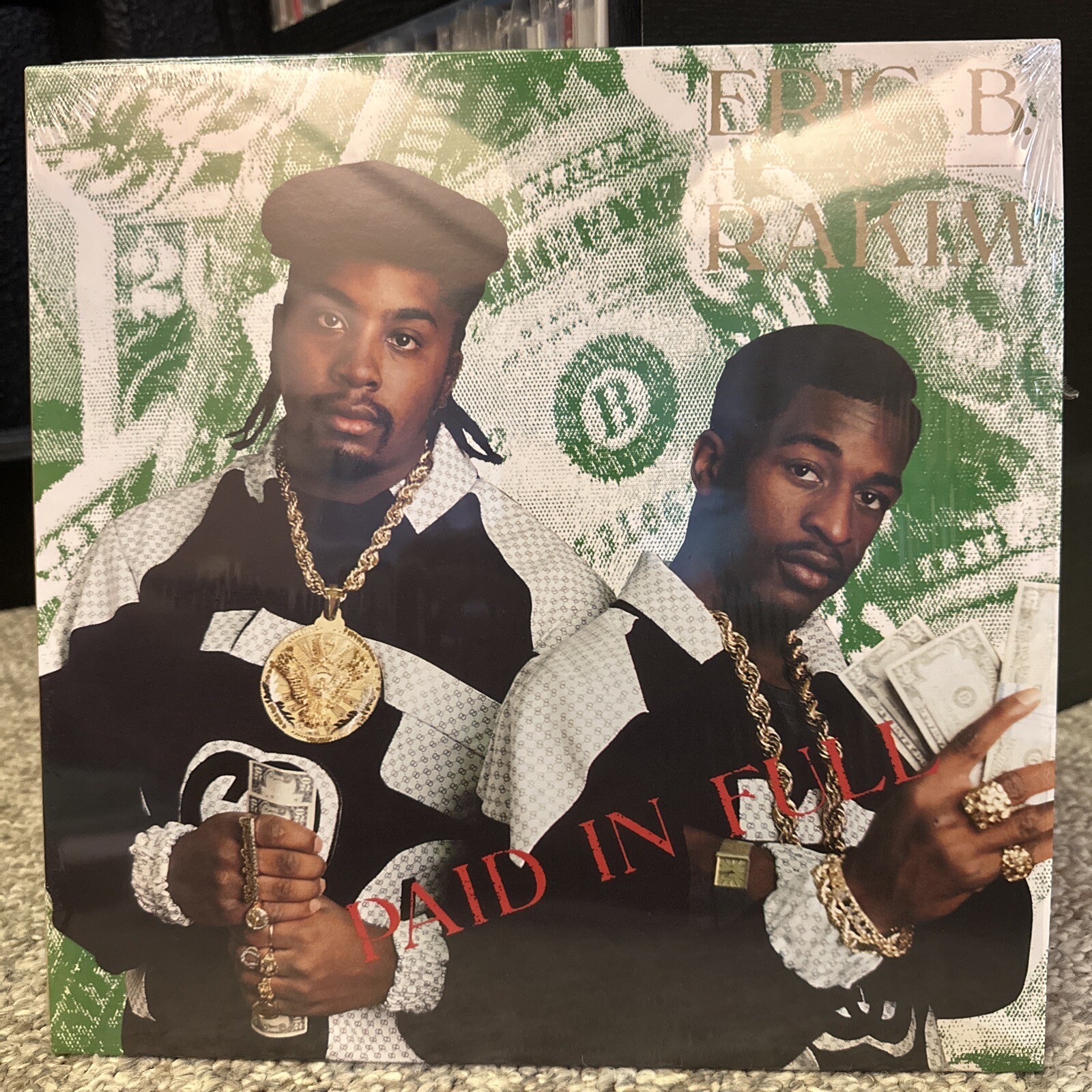 ERIC B AND RAKIM -PAID IN FULL LP VINYL Translucent Money Green VERY RARE OOP