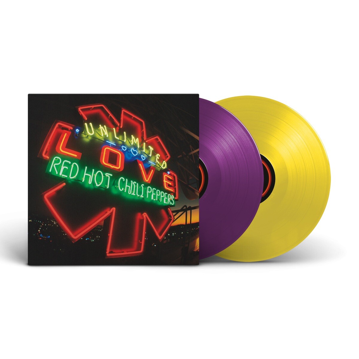 RED HOT CHILI PEPPERS UNLIMITED LOVE PURPLE AND GOLD VINYL LP LAKERS