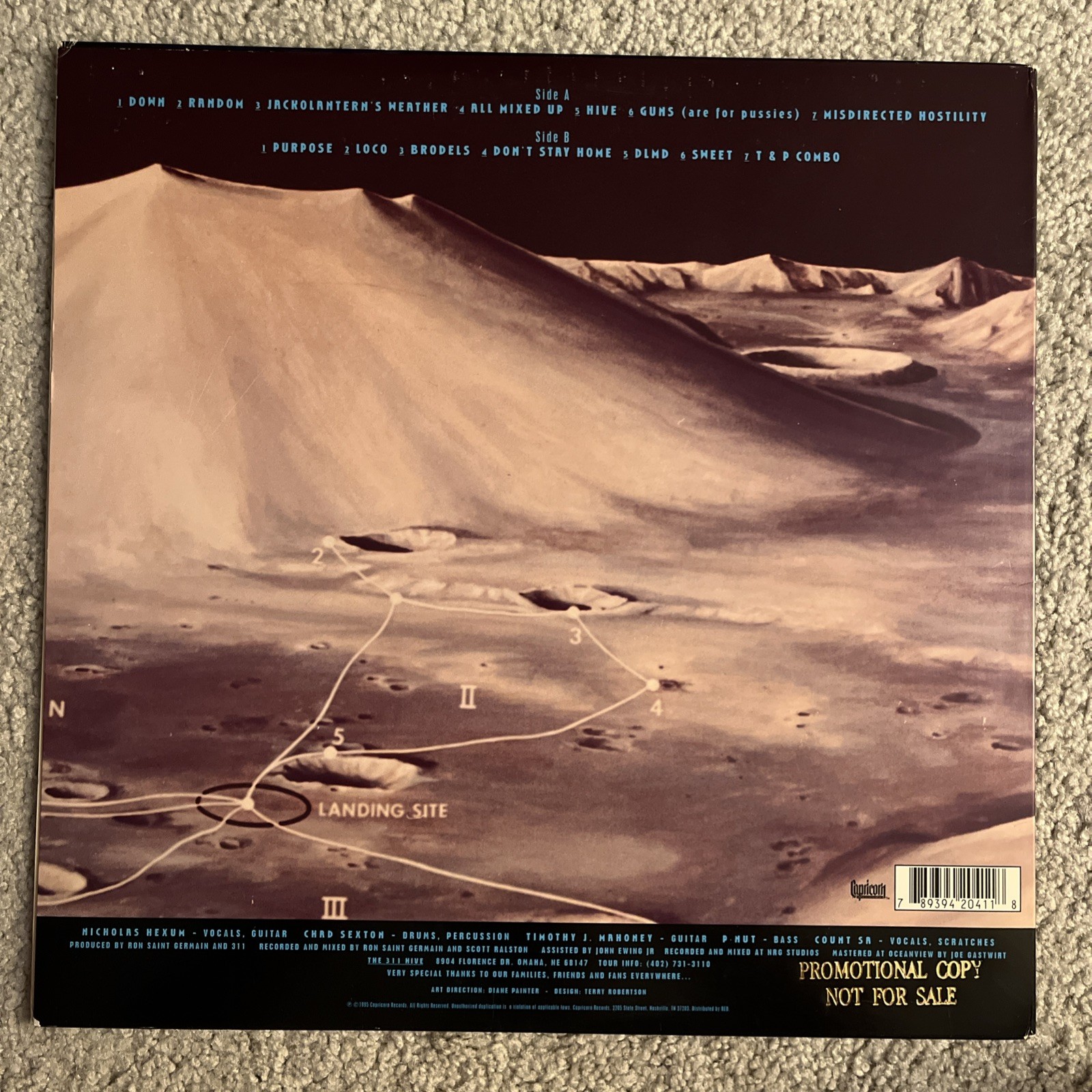 311 – Self Titled – 1995 Capricorn Records Promo – EX Vinyl LP – 42041-1