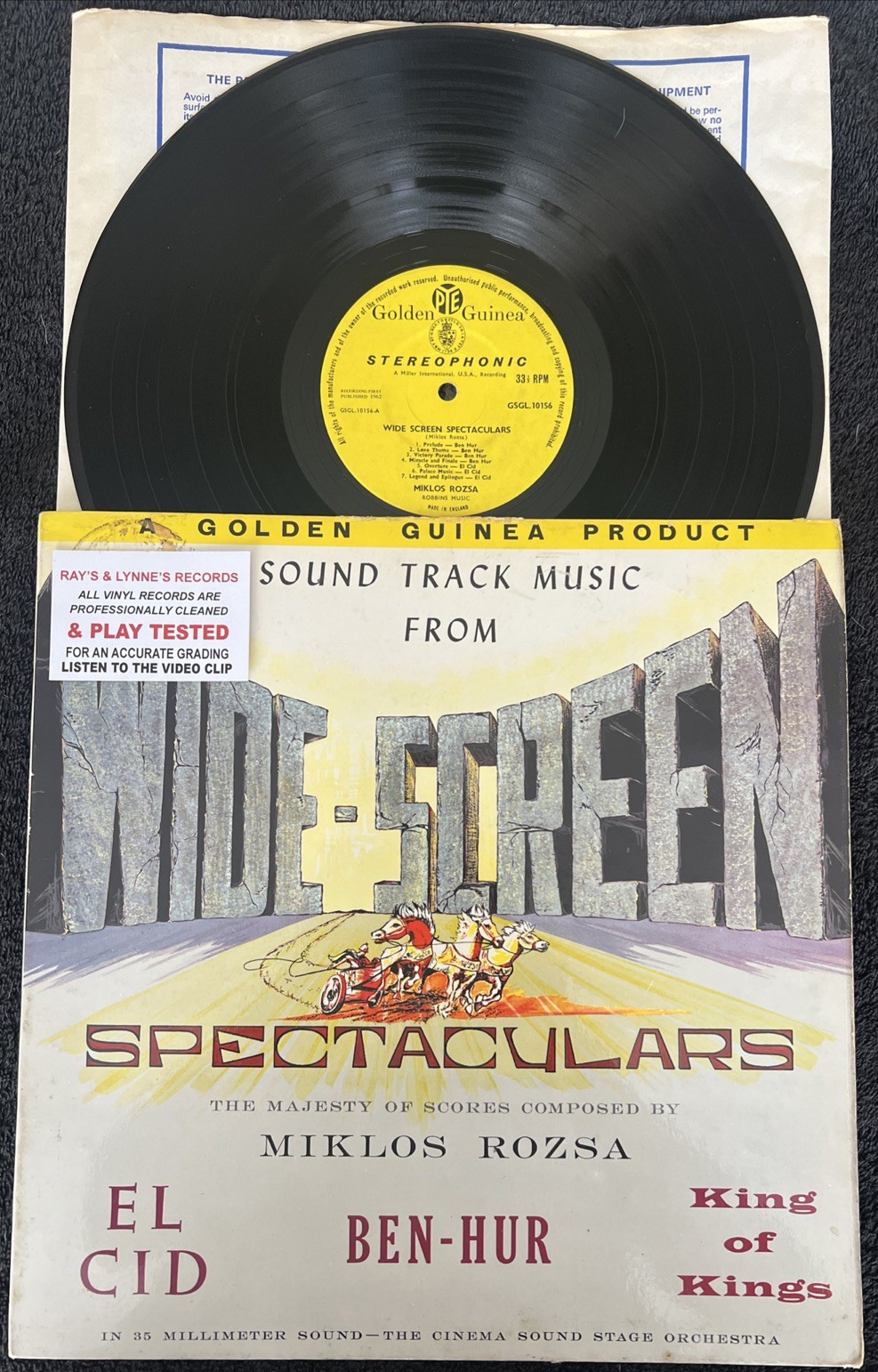 Soundtrack Music From Wide-Screen Spectaculars Ben Hur El Cid King Of Kings LP
