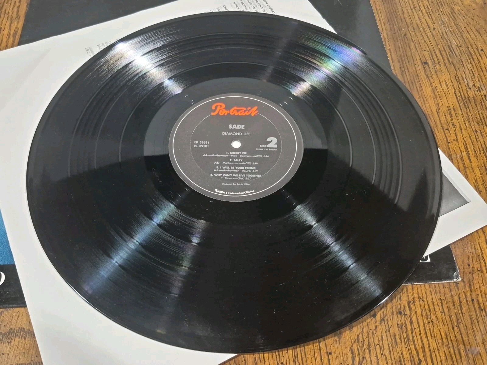 Sade Diamond Life LP Vinyl Record 1985 Portrait FR 39581