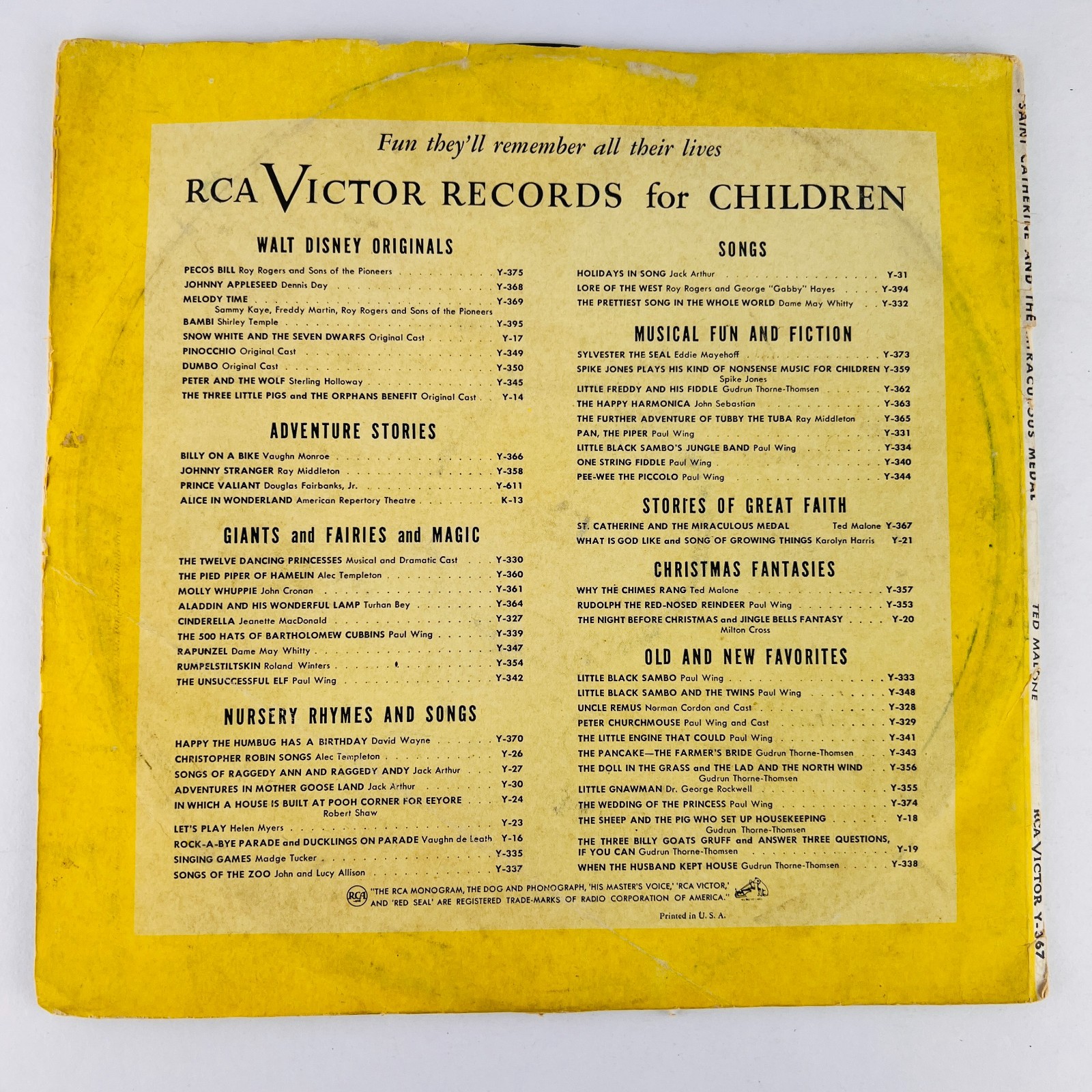 Ted Malone – Saint Catherine And The Miraculous Medal 78RPM Single Record 2x 10″