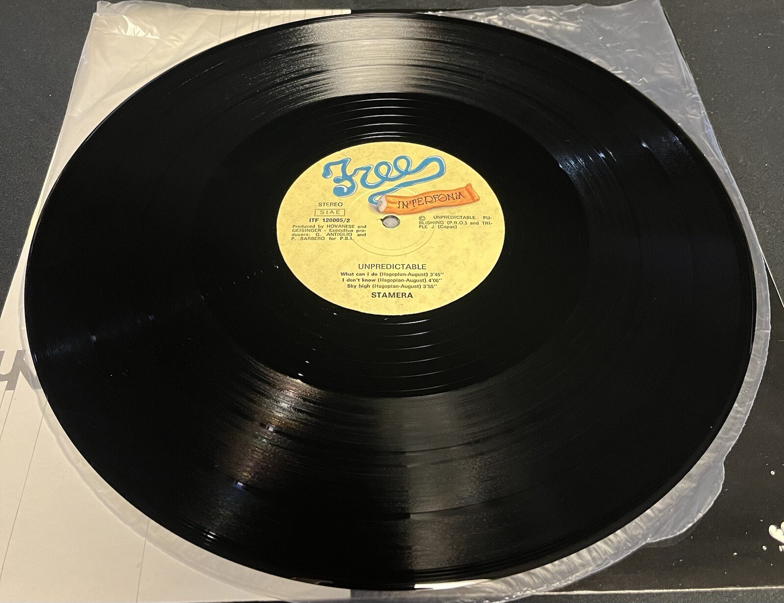 Stamera – Unpredictable NEAR MINT (Vinyl Record LP ~ Italian Funk/Disco)