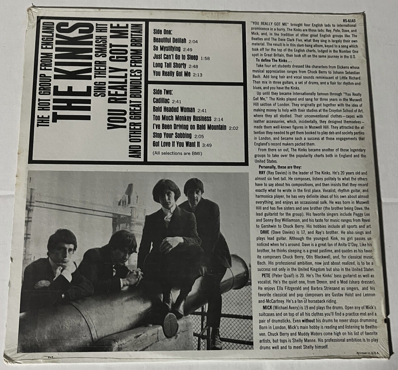 The Kinks-You Really Got Me-1964 US Reprise RS 6143 LP-SEALED!
